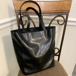 Black Leather Tote
